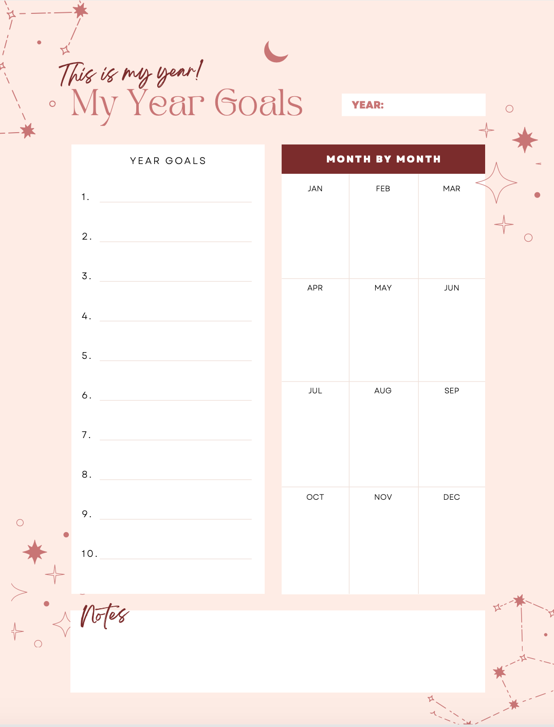 Guide To Wellness 2023 Digital Planner (Fillable PDF)
